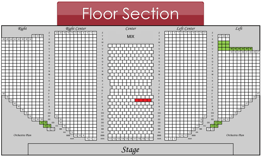 Palace Theater Albany Seating Chart With Seat Numbers