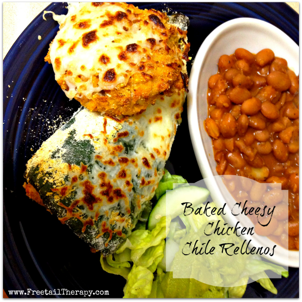 Baked Cheesy Chicken Chile Rellenos
