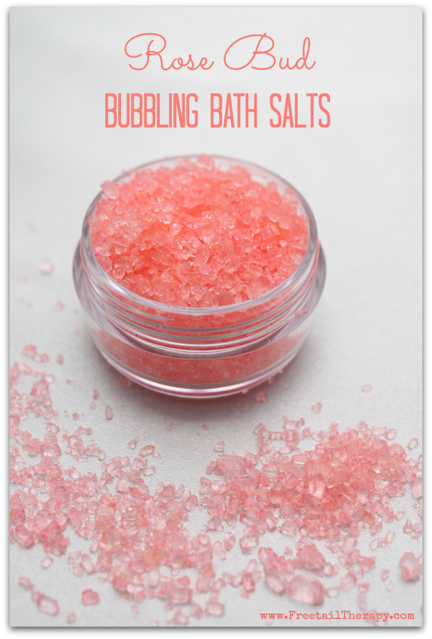 DIY Rose Bud Bubbling Bath Salts