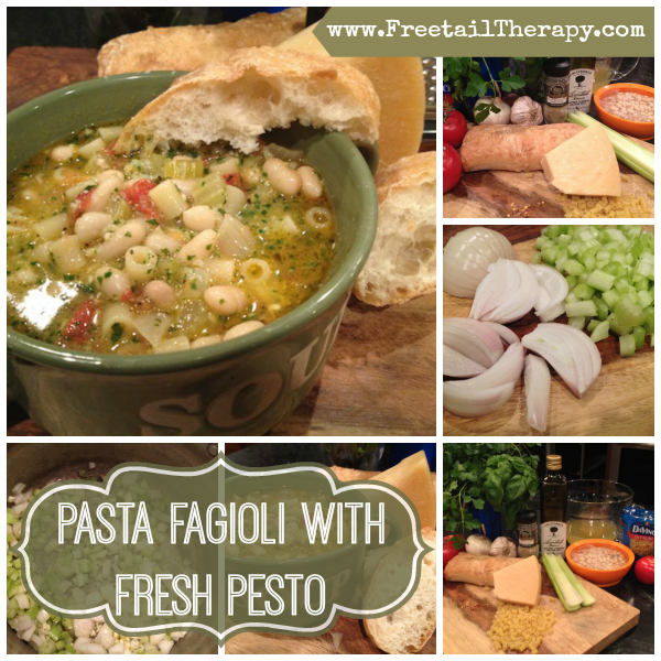 Pasta Fagioli with Fresh Pesto Recipe