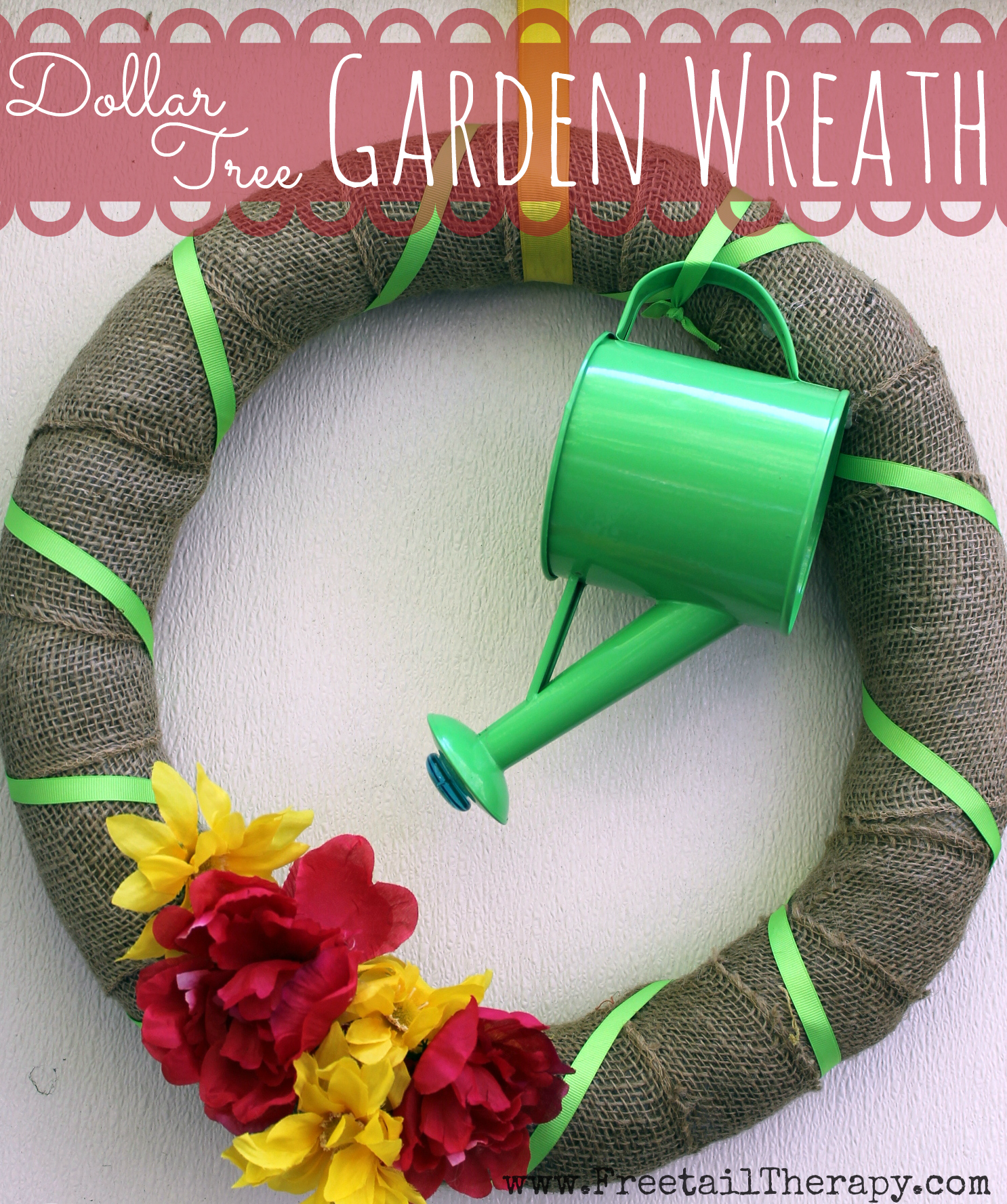 Dollar Tree Garden Wreath