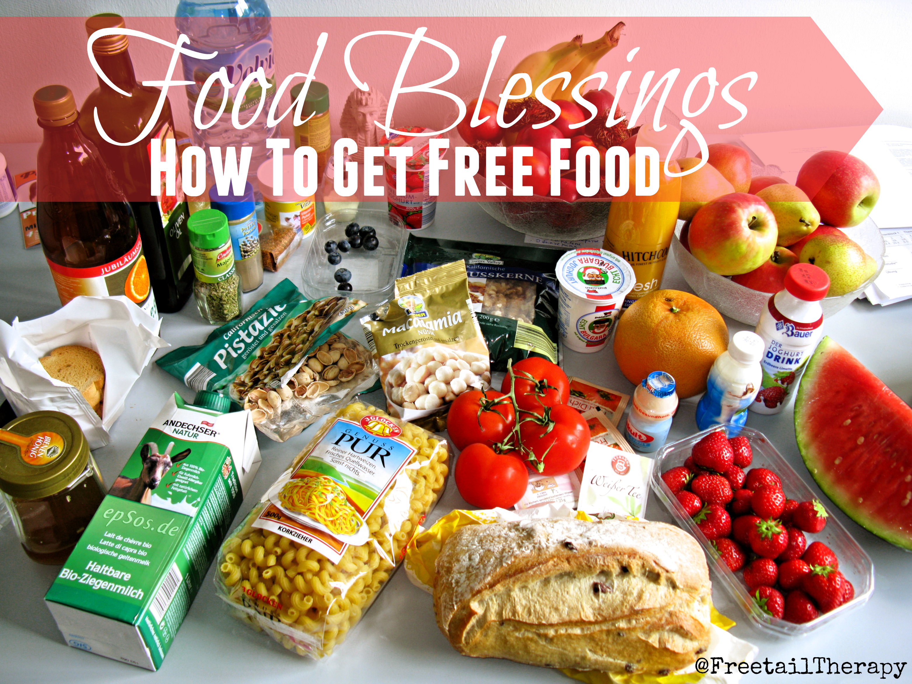 Different ways to be blessed with free food.